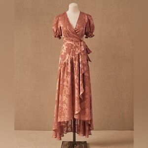 Anthropologie BHLDN Hutch Biscayne Wrap Dress Blush - Size XS